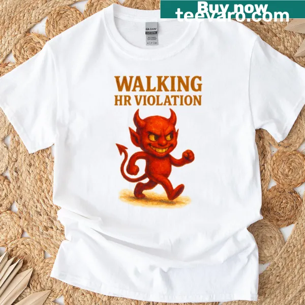 Mischievous devil art on Walking Hr Violation T-shirt