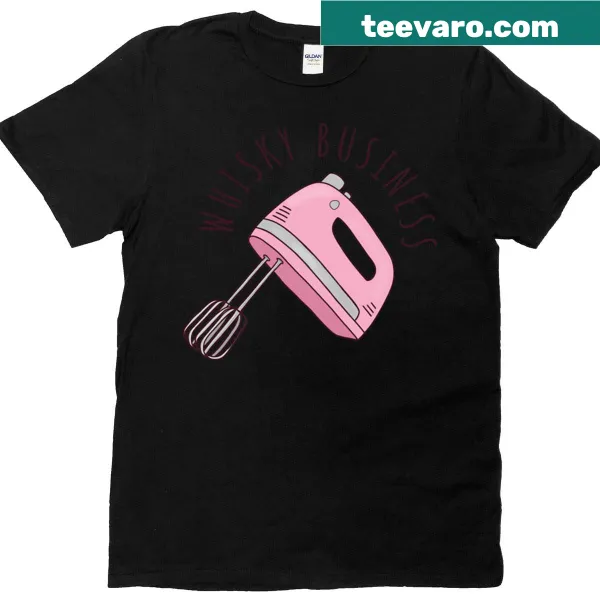 Humorous whisky-themed graphic on a casual t-shirt