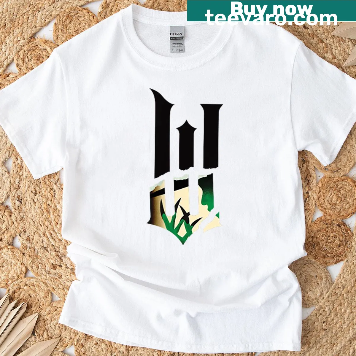 Torn poster design of the Wicked Witch on a T-shirt. — on a men's t-shirt