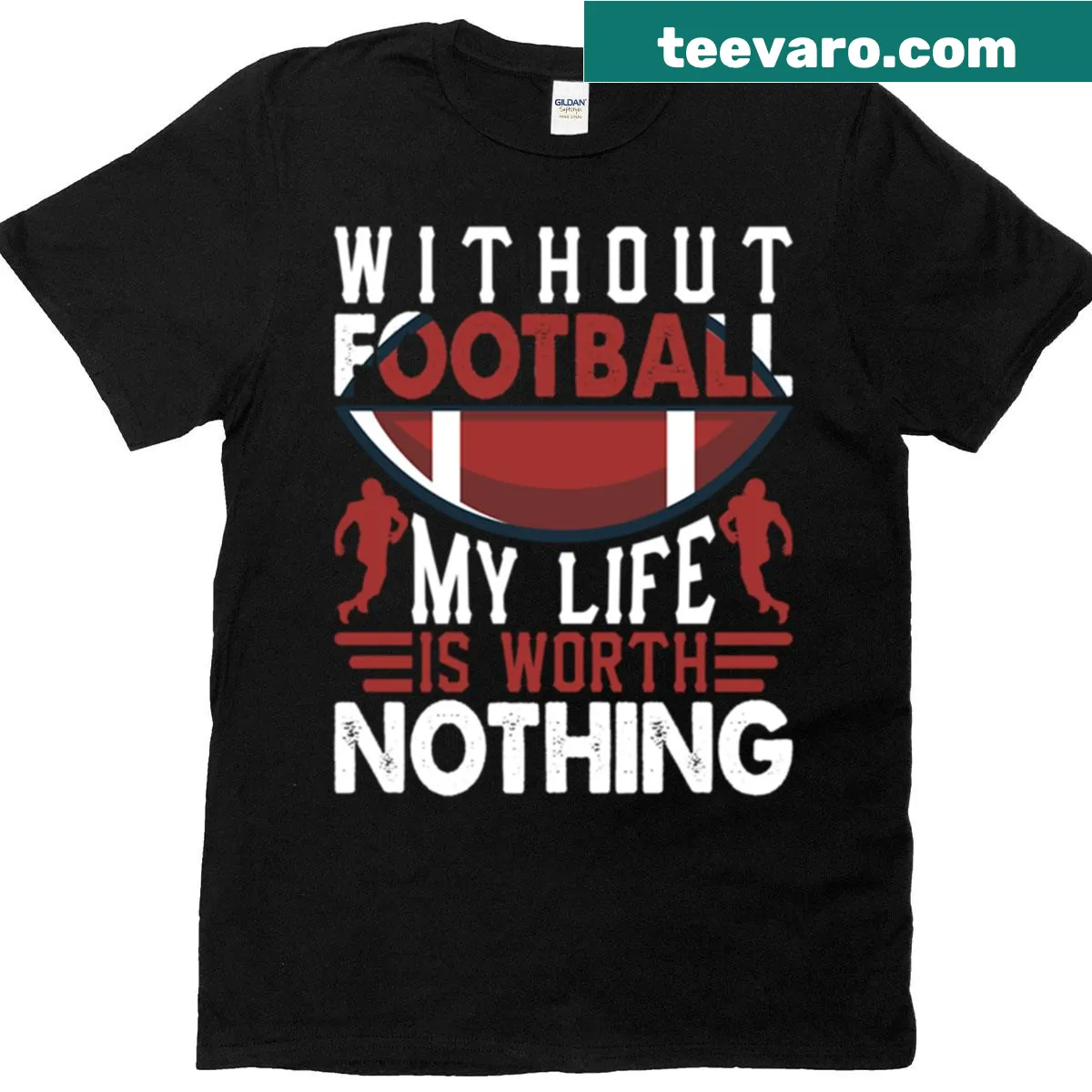 Soccer-themed T-shirt with bold text about football passion — on a men's t-shirt
