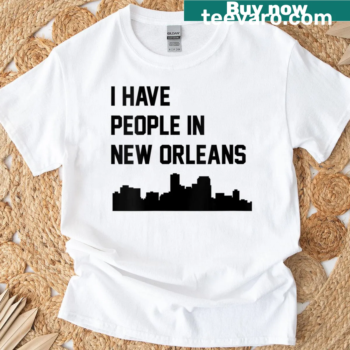 Funny T-shirt stating 'I Have People in New Orleans Louisiana' — on a men's t-shirt