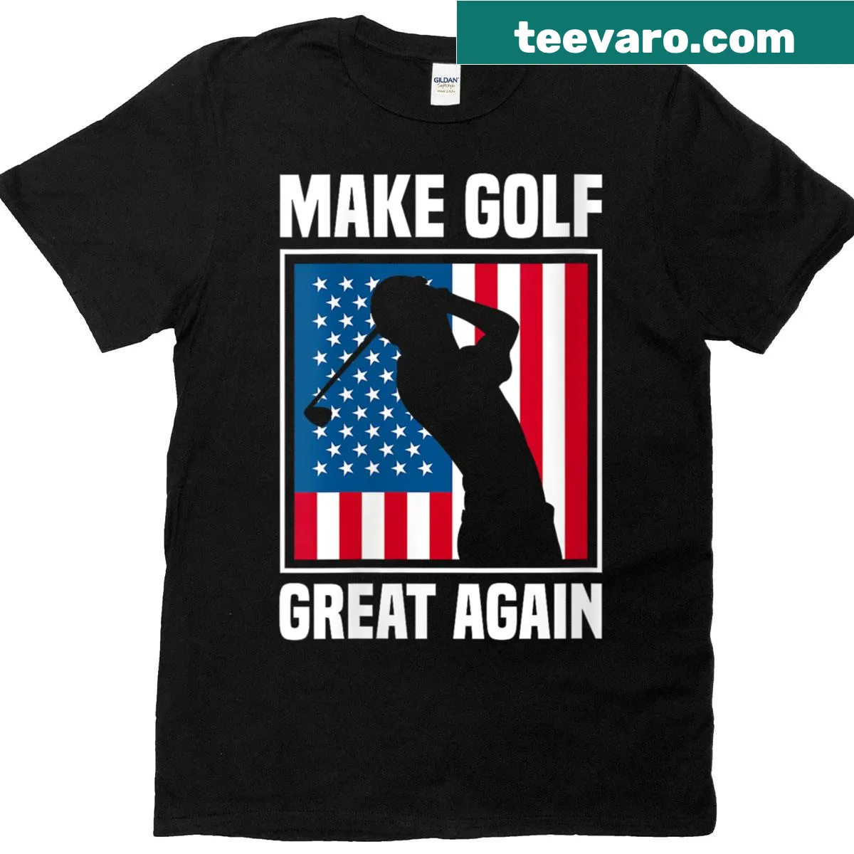 Funny golf-themed T-shirt with humorous slogan — on a men's t-shirt