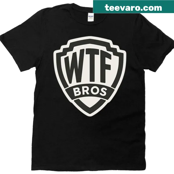 Funny T-shirt with a 'Wtf Bros' emblem design