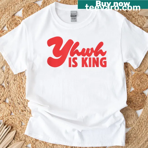 Bold text design stating Yhwh Is King for spiritual expression.
