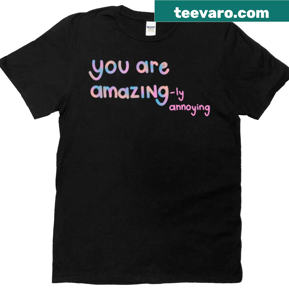 T-shirt with uplifting message 'You Are Amazing' in bold typography — on a men's t-shirt