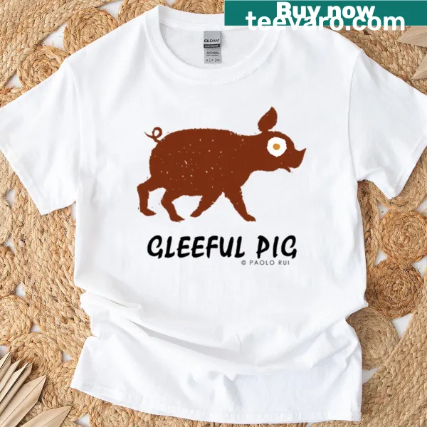 Gleeful pig graphic oversized T-shirt for Chinese Zodiac