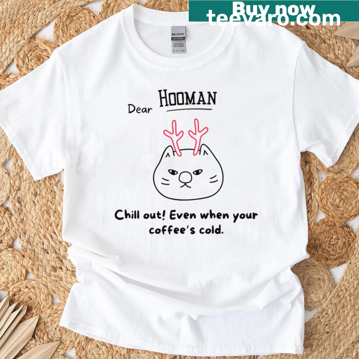 Playful t-shirt with the phrase Cold Coffee Calm Mind — on a men's t-shirt