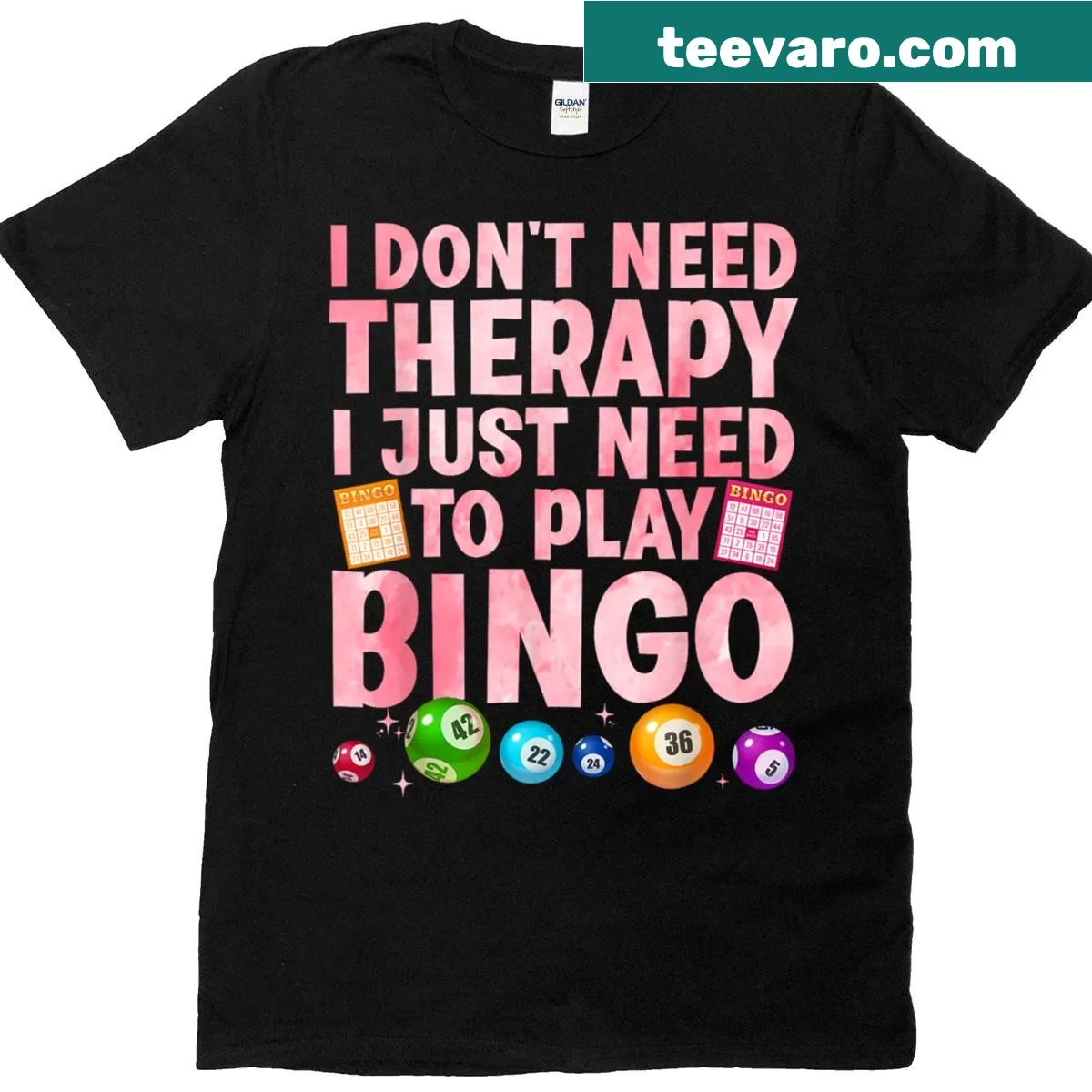Bingo novelty T-shirt with playful graphics for bingo lovers — on a men's t-shirt