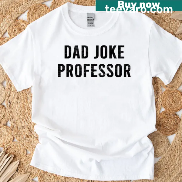 Graphic t-shirt featuring 'Dad Joke Professor' text