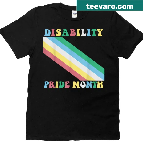 Pride t-shirt for Disability Month with inclusive message