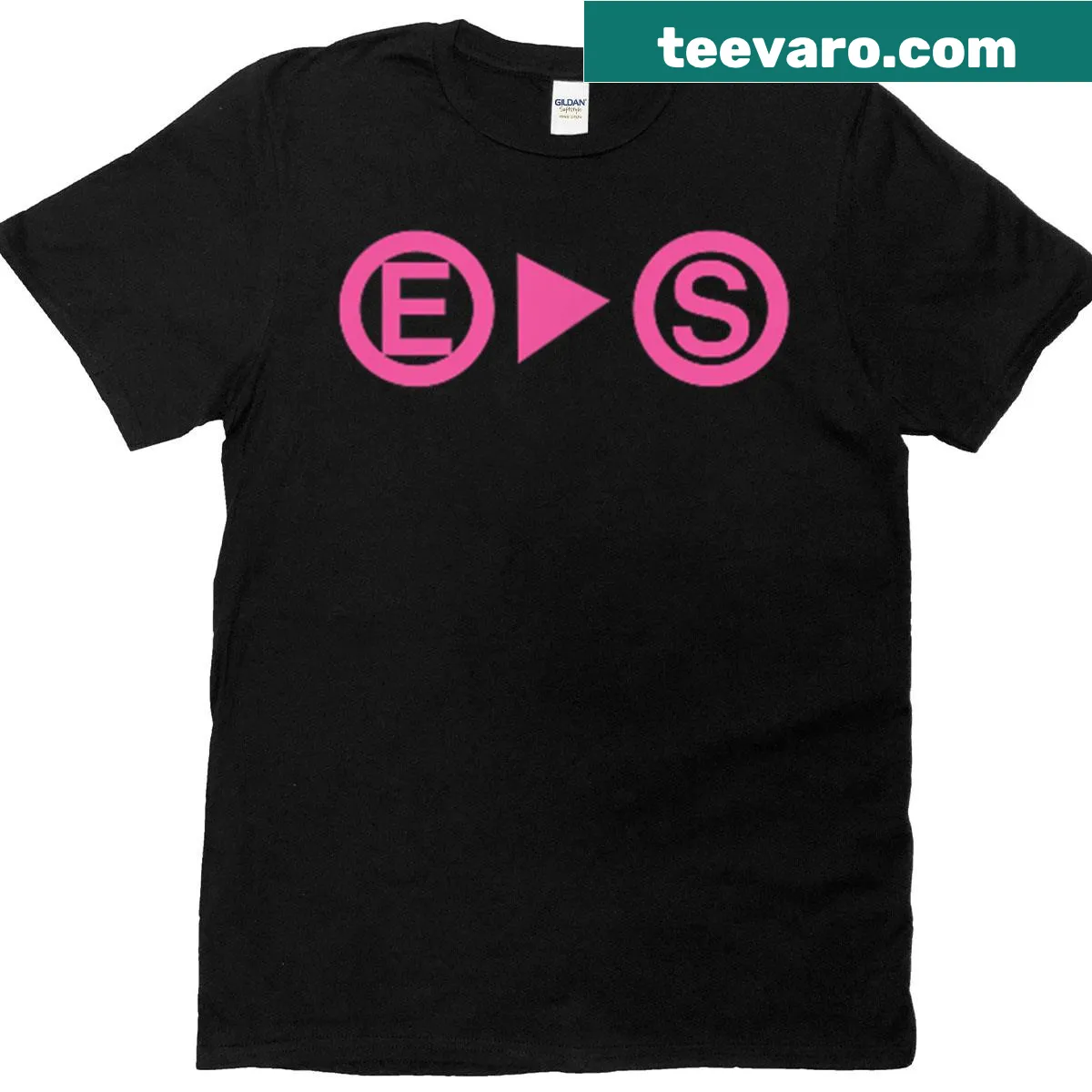 Minimalist Ed Sheeran Es logo t-shirt — on a men's t-shirt
