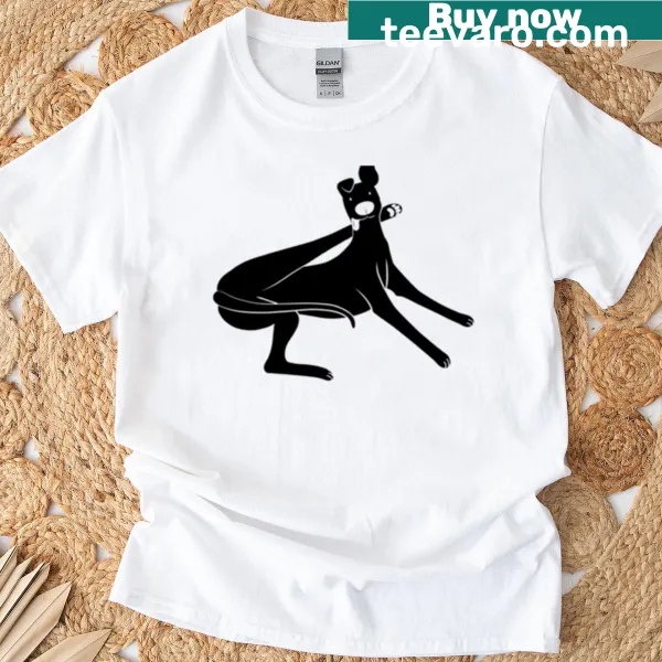 Silhouette design of an elegant hound on a t-shirt
