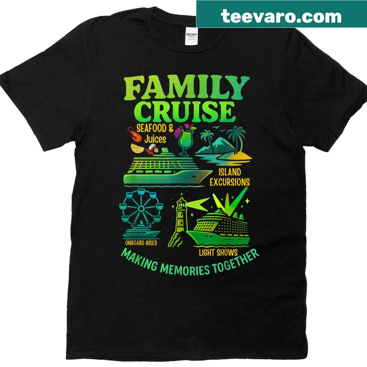 Family matching cruise trip t-shirt for 2025 vacations. — on a men's t-shirt