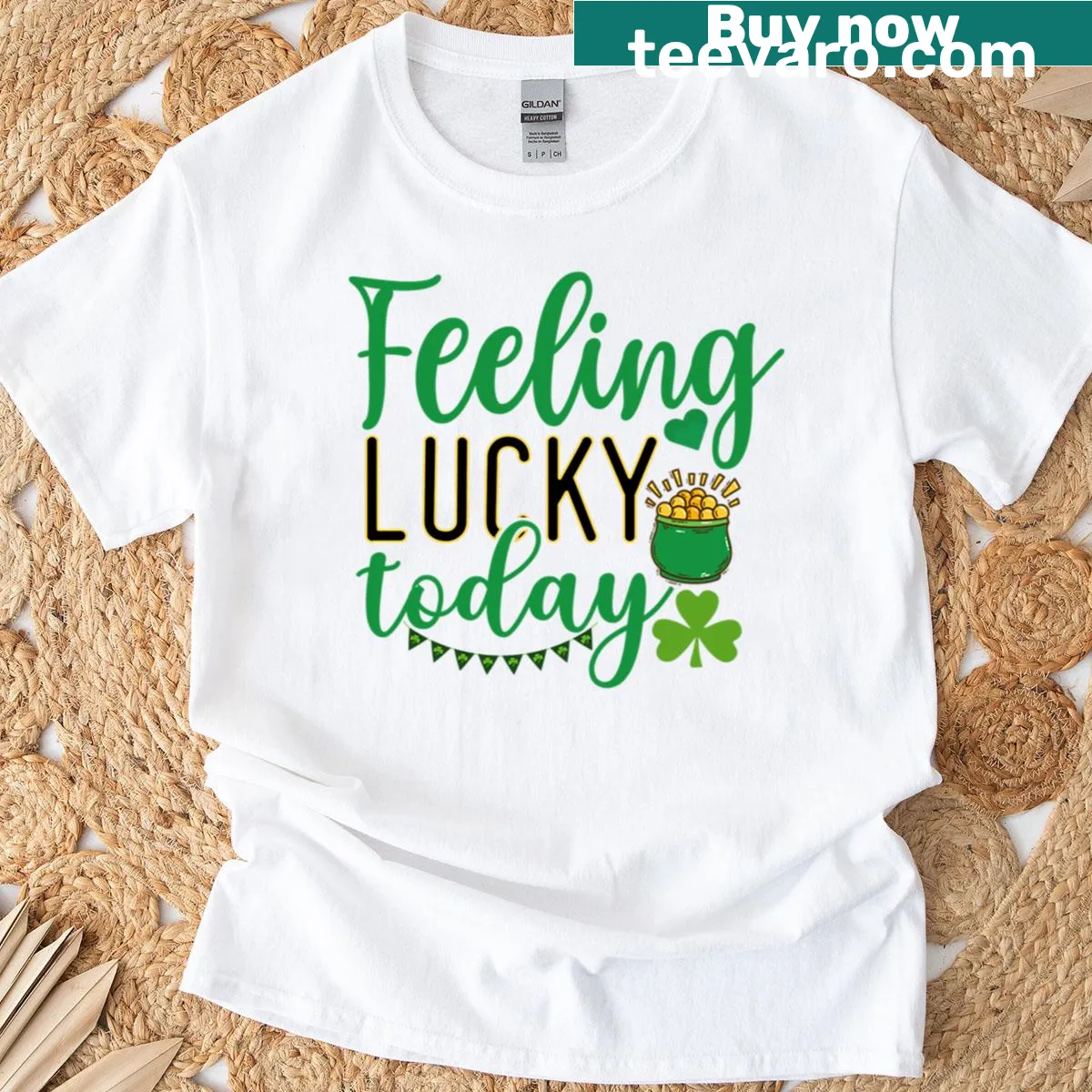 St. Patrick's Day t-shirt with festive text — on a men's t-shirt