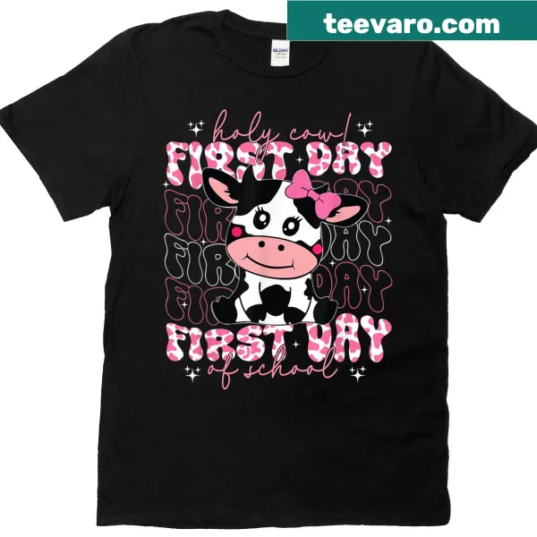 Funny cow graphic for back-to-school T-shirt