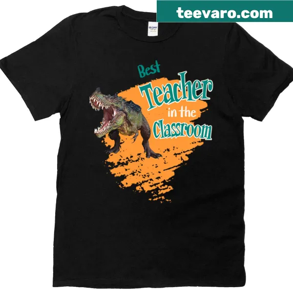 Dinosaur graphic T-shirt for teachers with a humorous quote