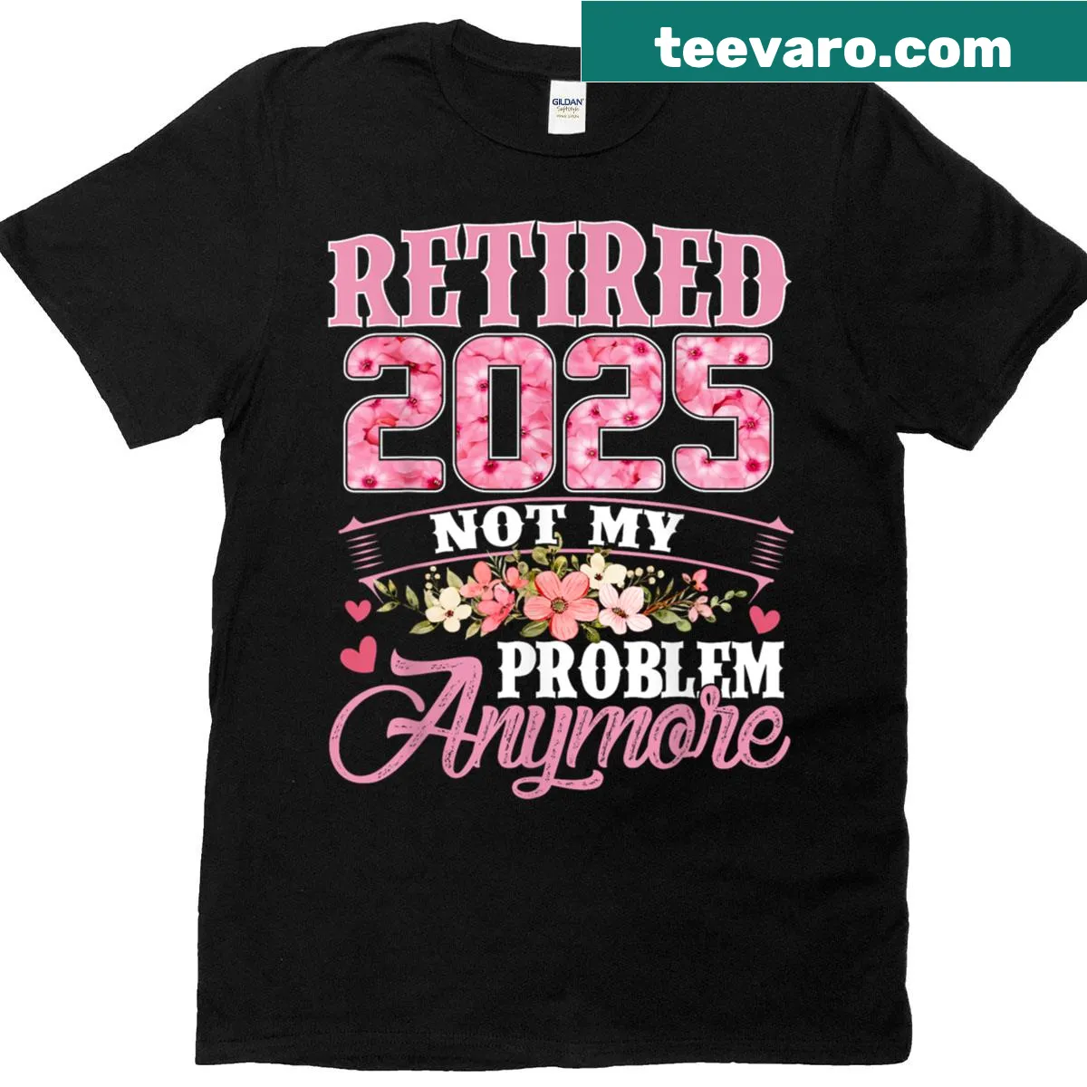 Witty retirement-themed graphic with humorous slogan on a women's T-shirt — on a men's t-shirt
