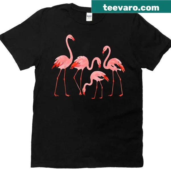 Vintage-style flamingo t-shirt with playful design and humorous text