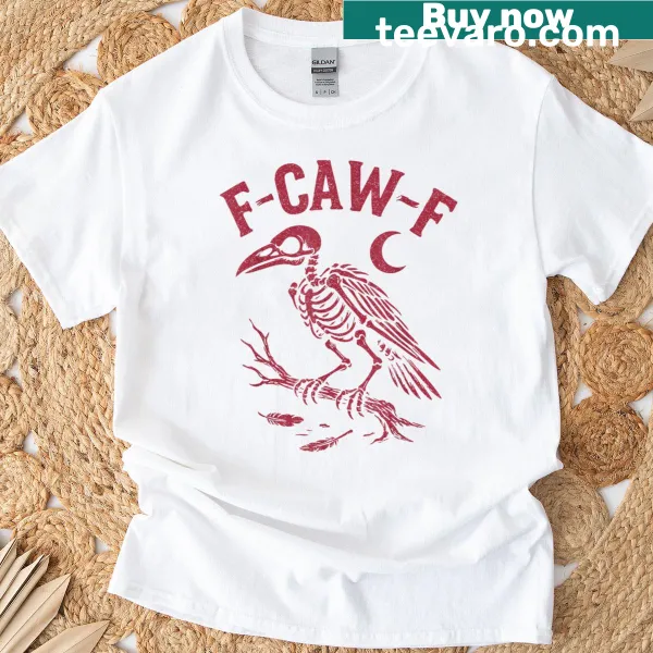Vintage-style skeleton raven with skull T-shirt