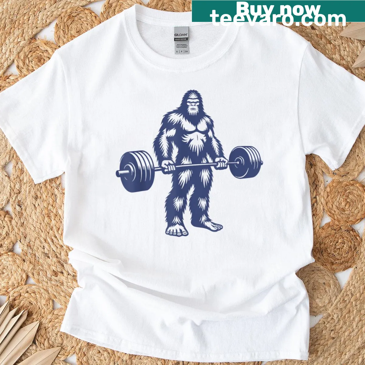 Funny weightlifting graphic Tee for gym enthusiasts with bold text — on a men's t-shirt