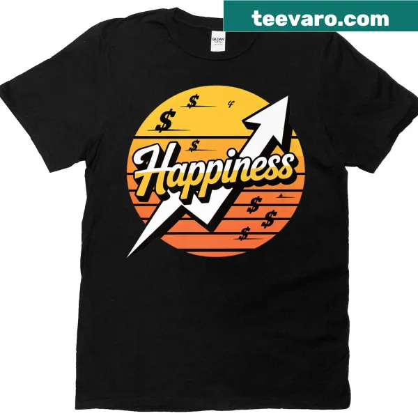 Retro investing t-shirt featuring a money arrow graphic
