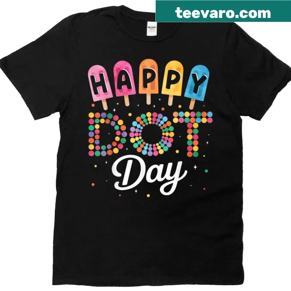 Kids t-shirt featuring colorful ice cream and polka dots