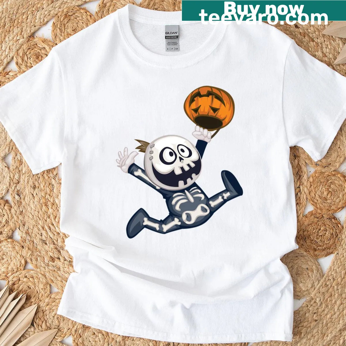 Happy Halloween text design on t-shirt — on a men's t-shirt