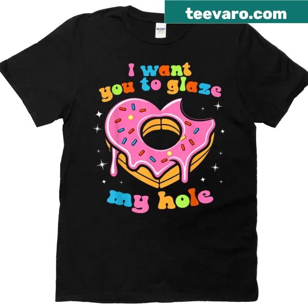 Cheeky donut-themed t-shirt with playful text