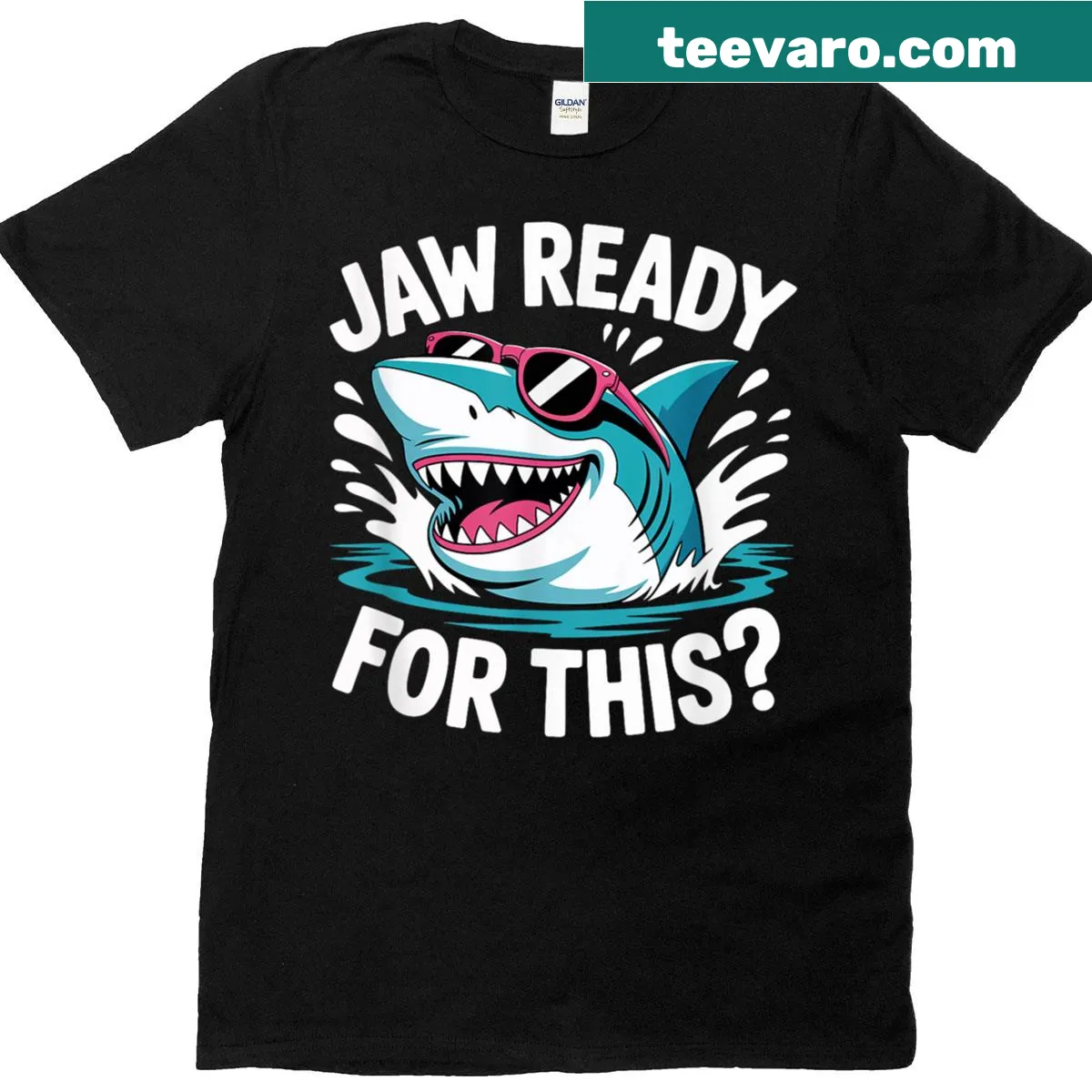 Funny T-shirt with 'Jaw Ready For This' text design — on a men's t-shirt