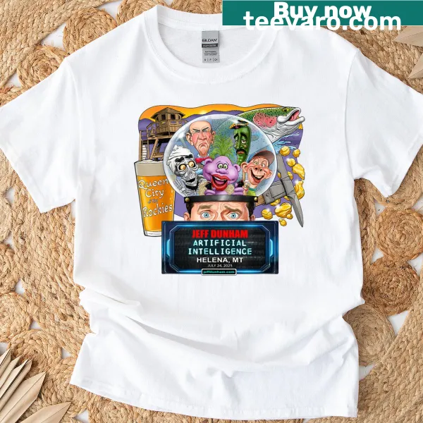 Commemorative t-shirt for Jeff Dunham's Helena MT 2025 event.