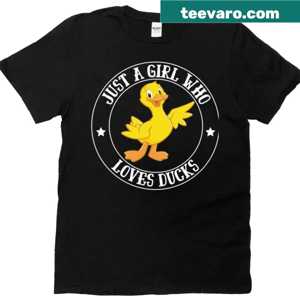 Charming T-shirt with a duck graphic and text about ducks