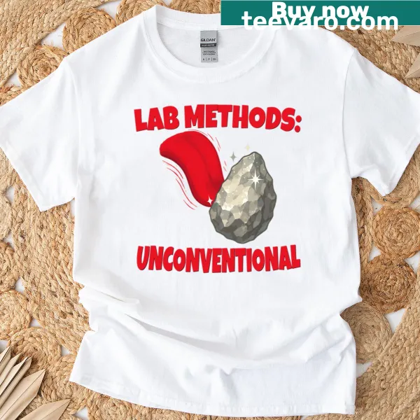 T-shirt with the humorous phrase 'I Lick Rocks'