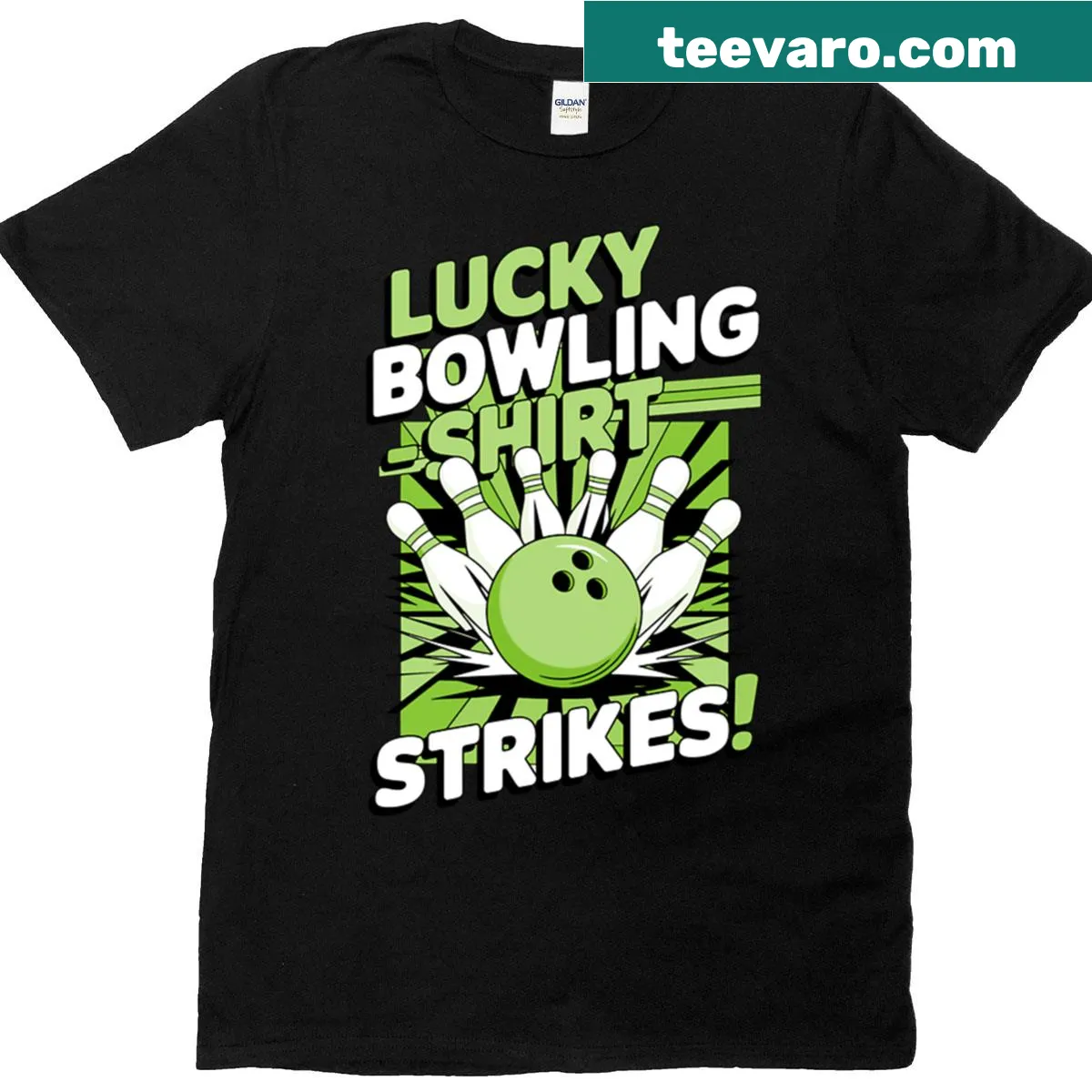 Humorous bowling t-shirt with a funny quote about not washing it. — on a men's t-shirt