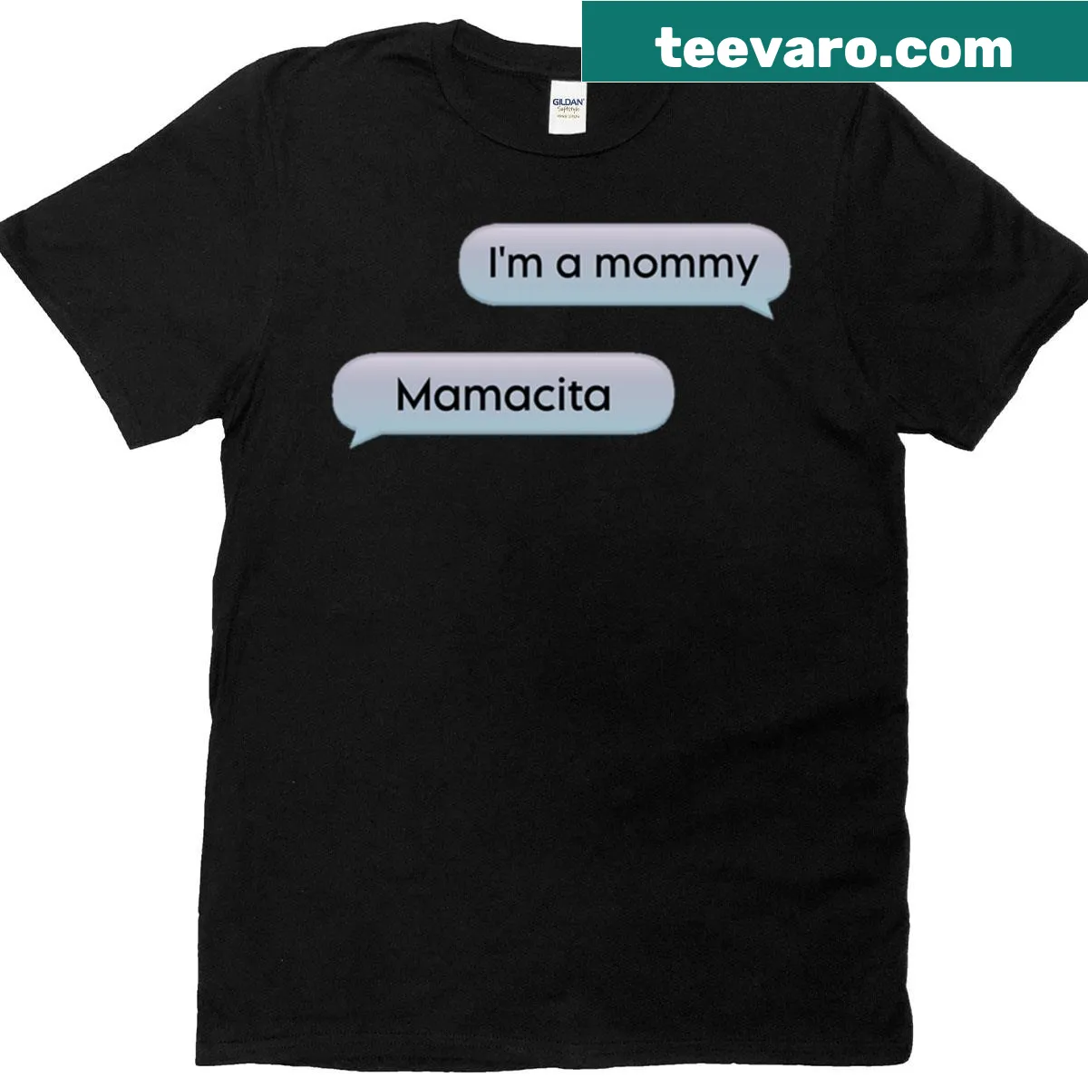 T-shirt featuring the phrase 'Mommy Mamacita' in playful typography — on a men's t-shirt