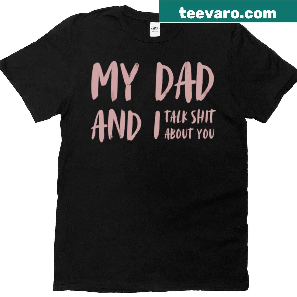 Funny family quote t-shirt about talking humorously. — on a men's t-shirt