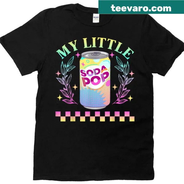 T-shirt featuring a fun graphic about soda pop, suitable for all ages