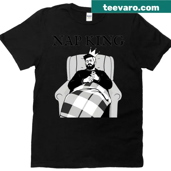 Oversized T-shirt with 'Nap King' design for fathers