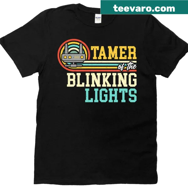 T-shirt featuring witty text about network engineers and programming.