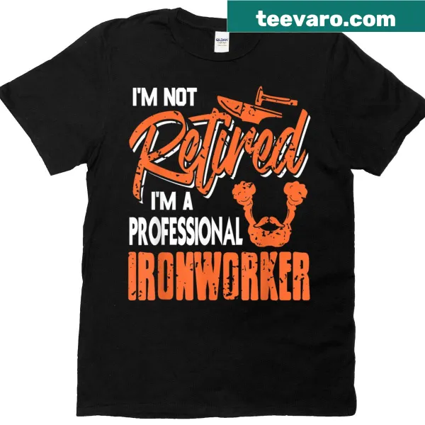 Proud ironworker t-shirt with bold lettering for professionals