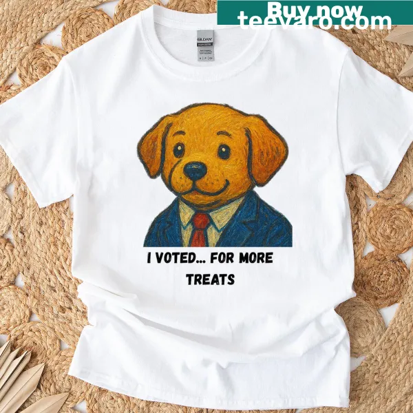 Funny shirt with 'Puppy Politics' text.