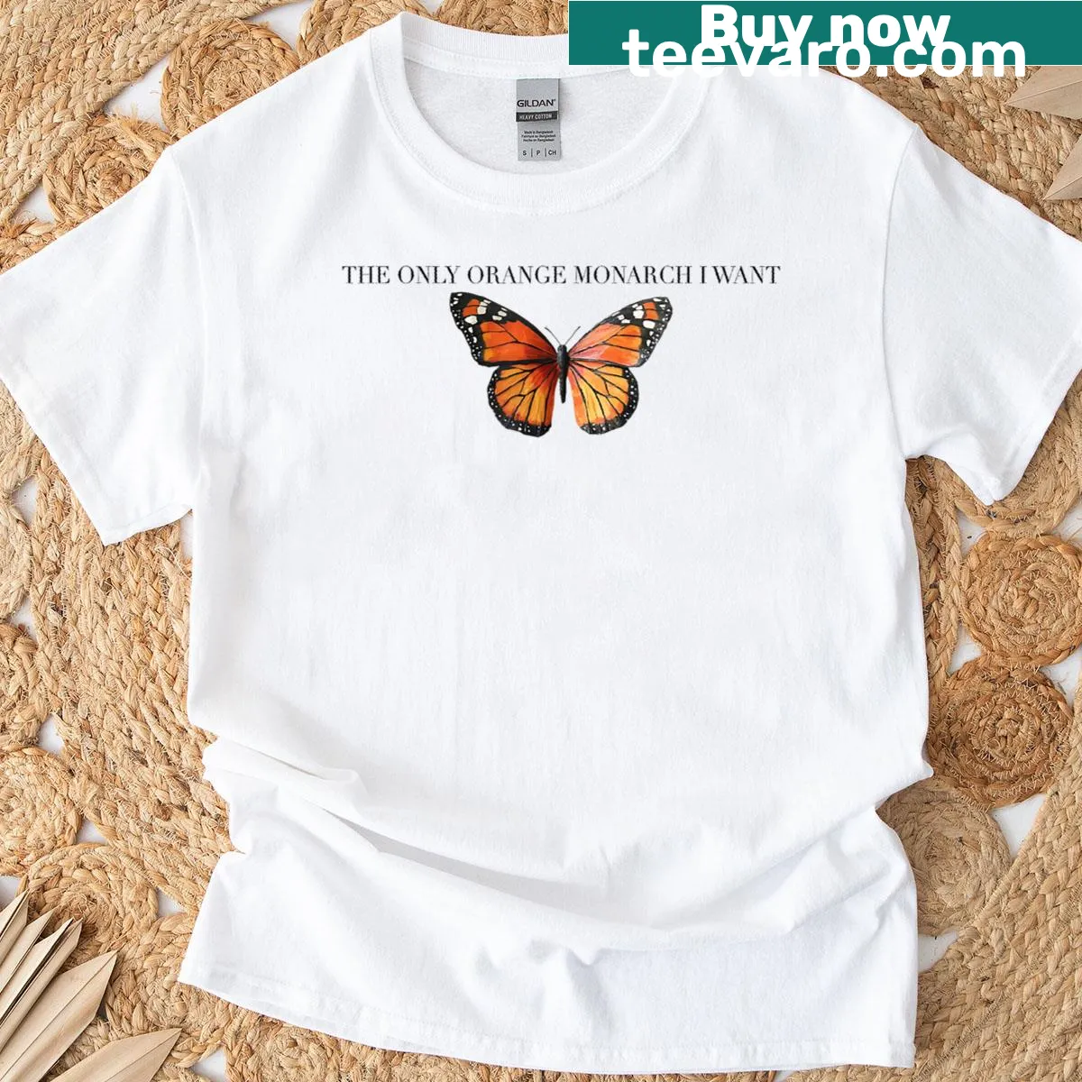 T-shirt with humorous phrase 'The Only Orange Monarch I Want' — on a men's t-shirt