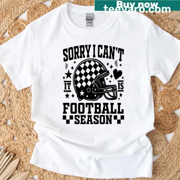 Casual t-shirt with humorous saying about football season
