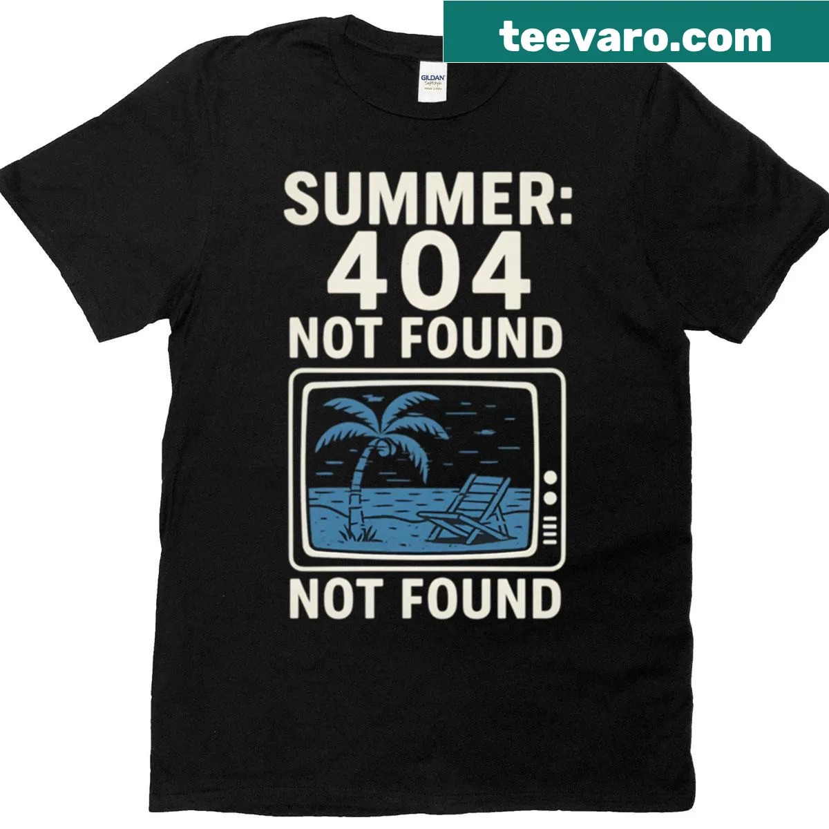 T-shirt with the phrase '404 Not Found' in a humorous design — on a men's t-shirt