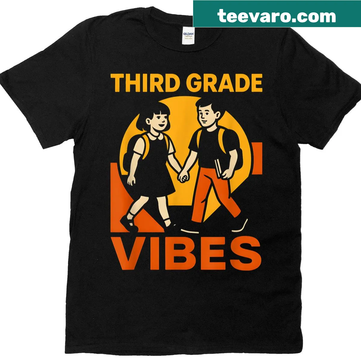 Cute third grade vibes T-shirt for teachers — on a men's t-shirt