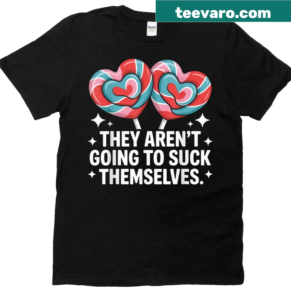 Inappropriate funny shirt with bold edgy text — on a men's t-shirt