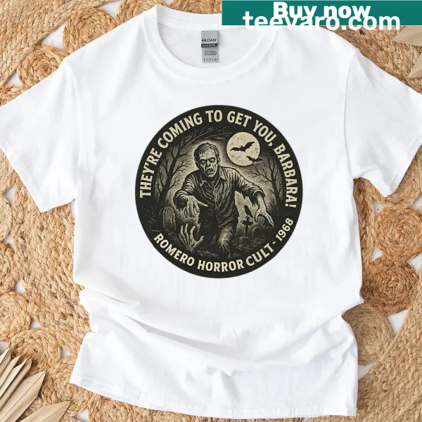 Horror-themed graphic t-shirt referencing a classic film line