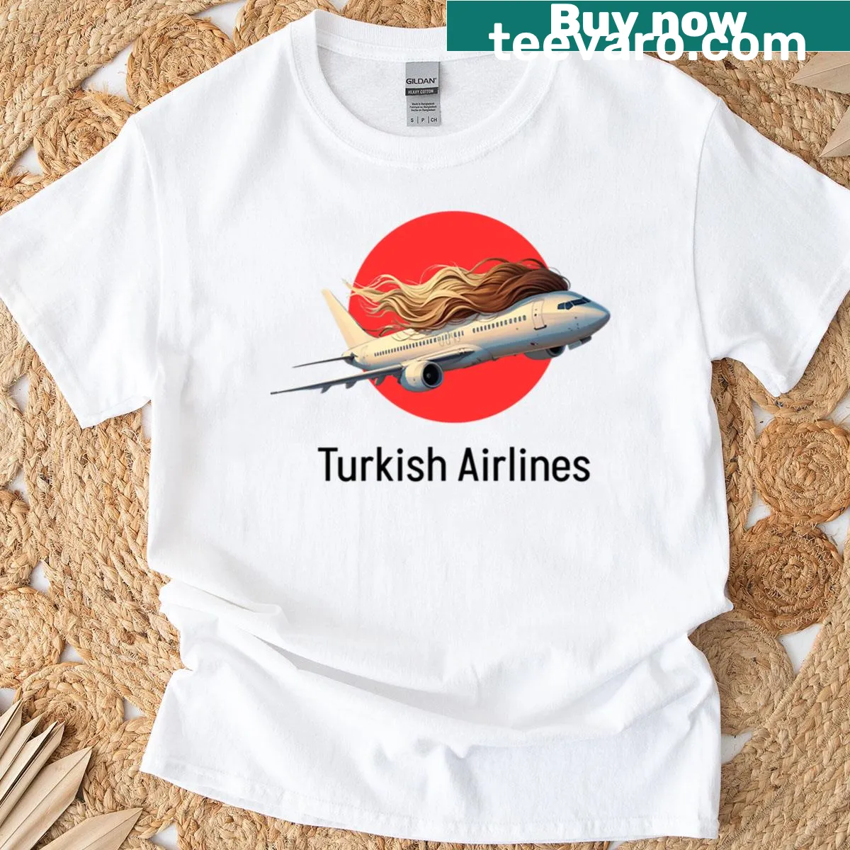 Sarcastic humor t-shirt featuring a joke about Turkish hairlines — on a men's t-shirt