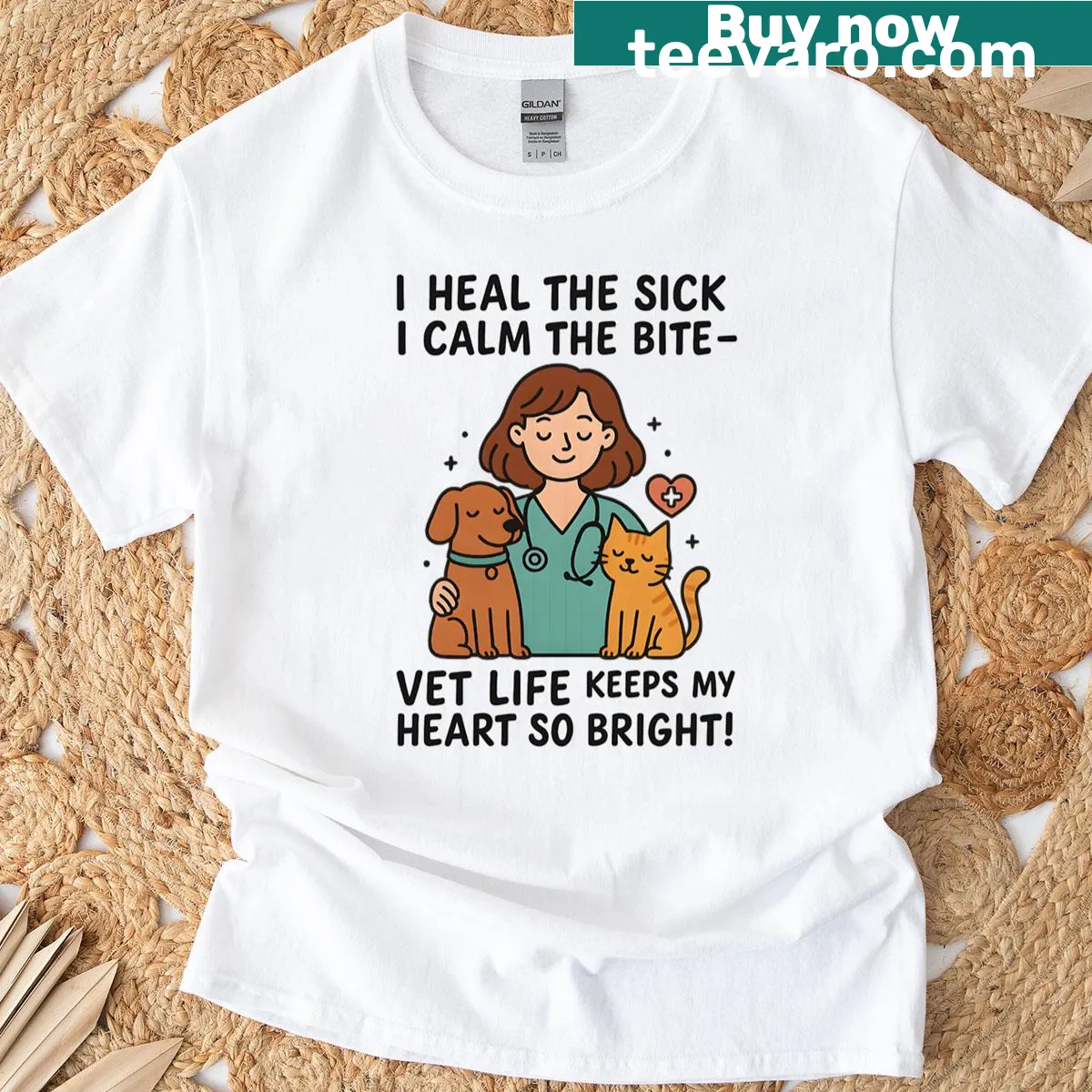 T-shirt with the phrase 'Keeps My Heart So Bright' in an uplifting design — on a men's t-shirt
