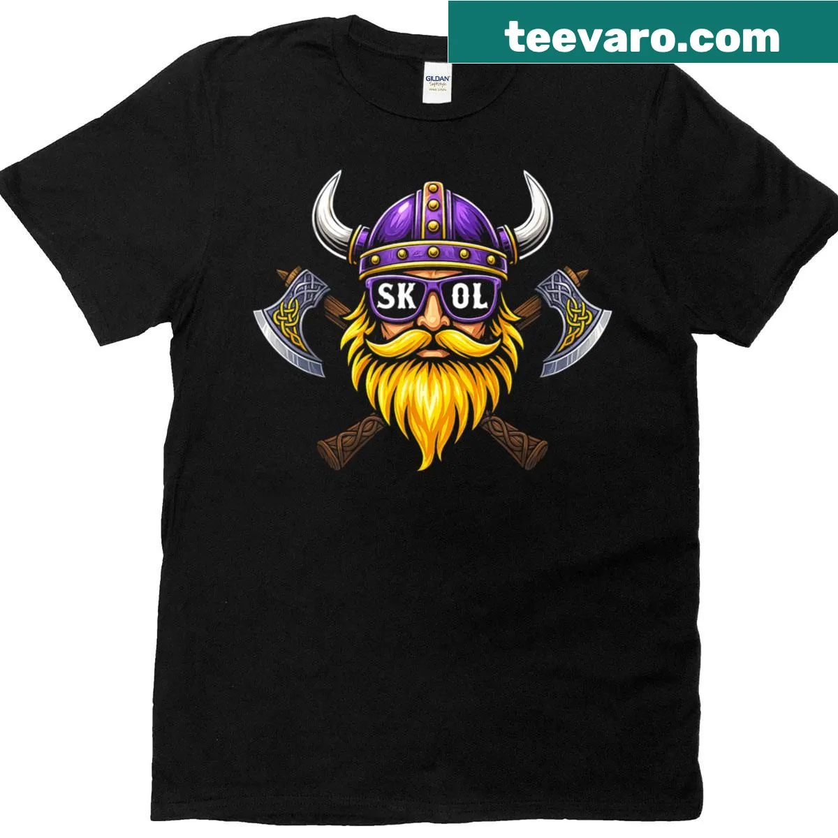 Proud Viking name graphic T-shirt in vintage style — on a men's t-shirt