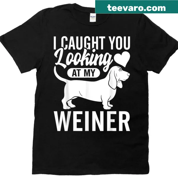 Illustrated T-shirt featuring multiple cute dachshund designs